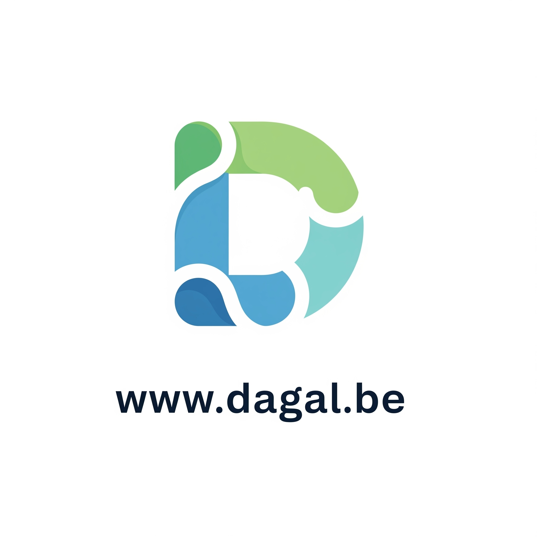 Logo du site représentant la lettre 'D' majuscule ainsi que www.dagal.be
